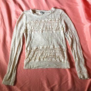 White Floral Lace Charlotte Russe Longsleeve